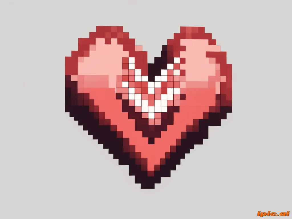 pixelated heart png
