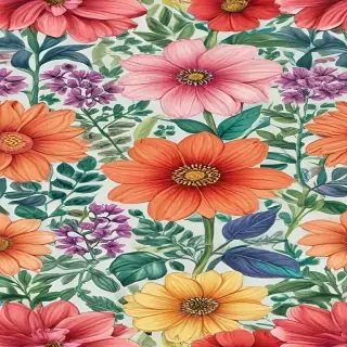 flower drawings color