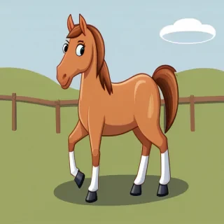 image of a cartoon horse