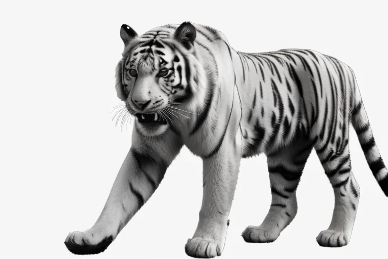 tiger clip art black and white