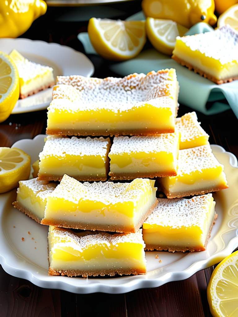 lemon bars with graham cracker crust