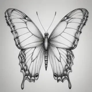 outline drawing of a butterfly