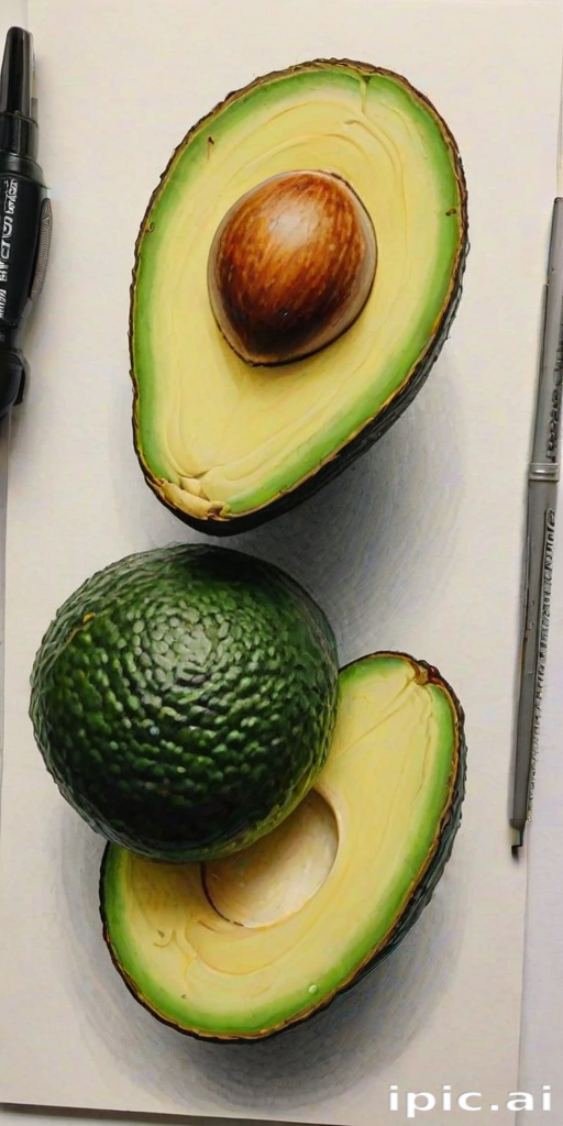 avocado drawing