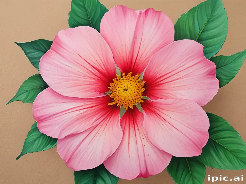 flower drawing with color