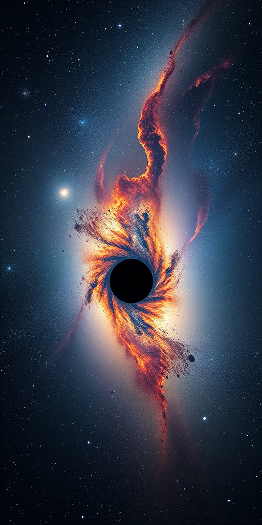 Create a high-resolution cosmic scene featuring vibrant galaxies, a dark black hole, and distant planets, captured with a Canon EOS R5, 24mm lens, f/2.8 aperture, ISO 100, 30 seconds exposure, in a wide-angle view for enhanced depth and detail.