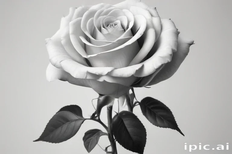black and white rose clip art