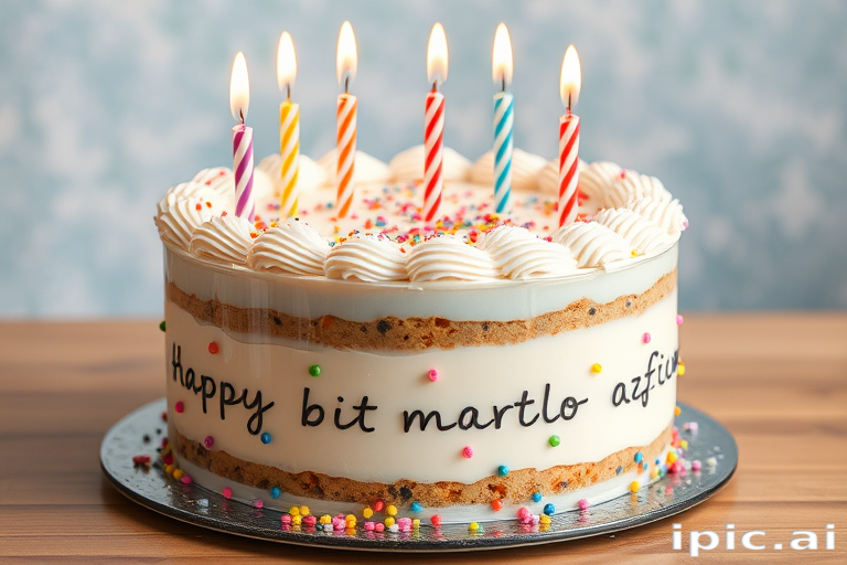 transparent birthday cake