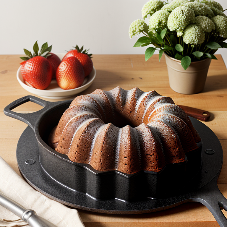 cast iron bundt cake pan