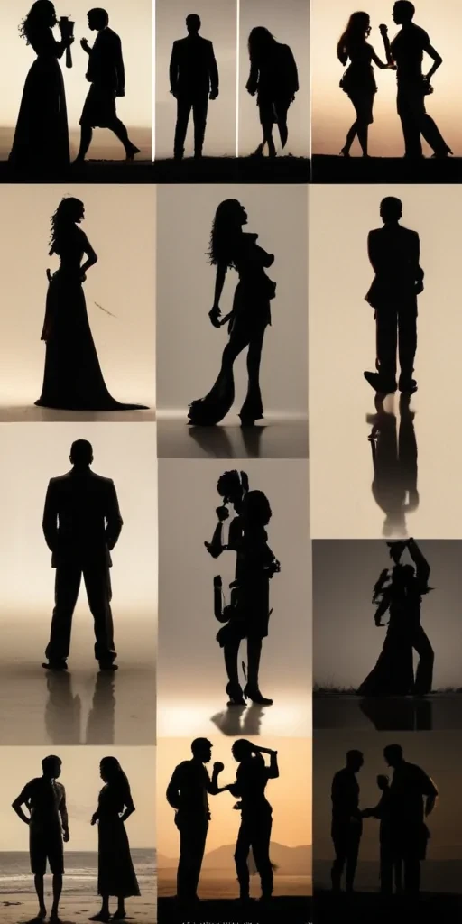 people silhouettes