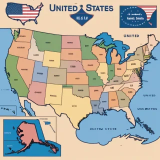 map of united states with states
