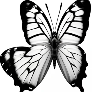 butterfly png black and white