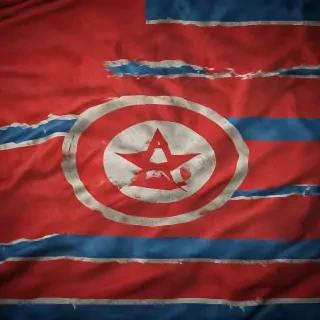 north korea flag