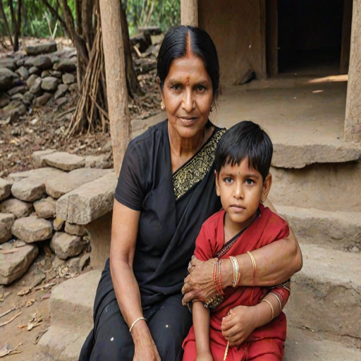 mom and son indian