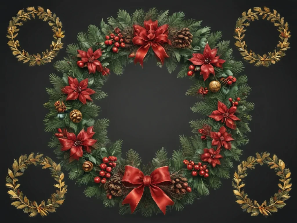 christmas wreath clip art