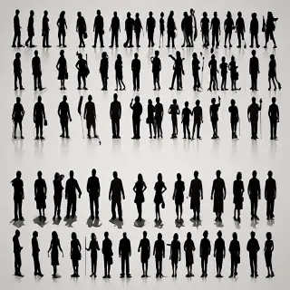 people silhouettes
