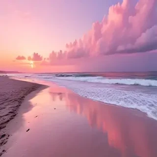 pink beach aesthetic