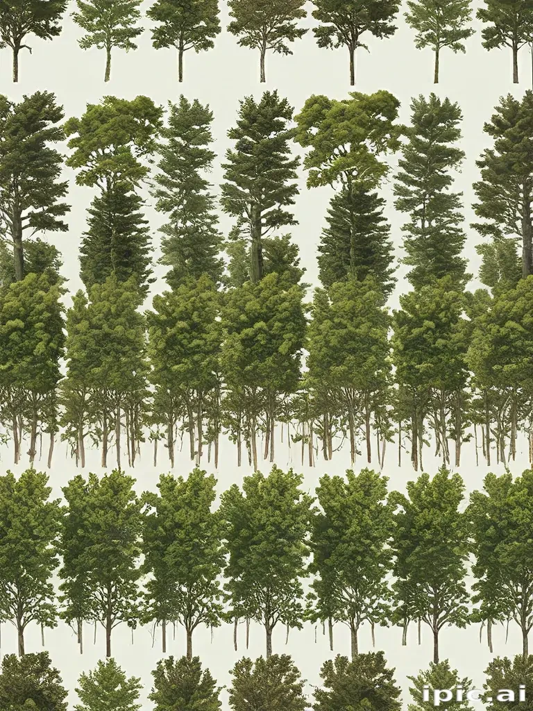 trees no background