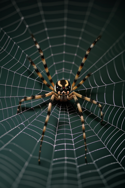 Web Weaver Insect Intricate Web Weaver: A Close-Up of a Spider in Nature