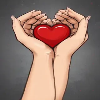 heart hands clipart