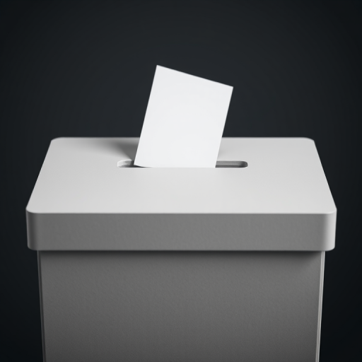 Generate a high-resolution image of a plain gray ballot box with a slit on top, using a DSLR camera, aperture f/2.8, shutter speed 1/60 sec, ISO 100, taken from an eye-level perspective with soft diffused lighting.