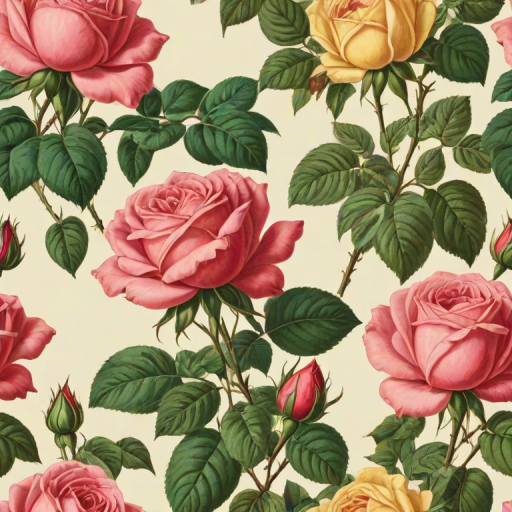 vintage rose illustration