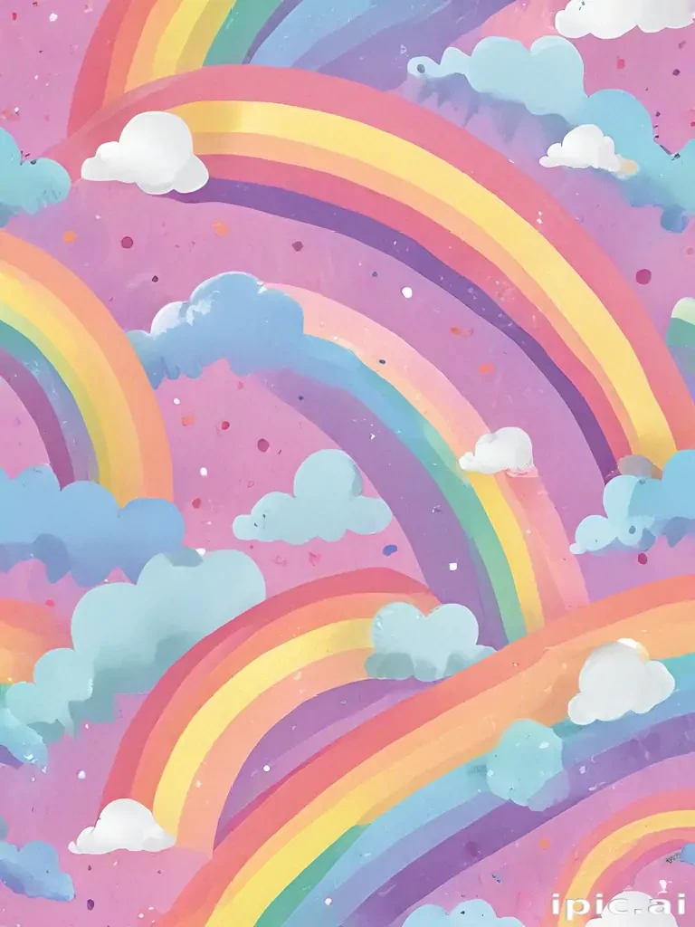 cute rainbow background