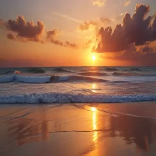 sunset on the beach backgrounds