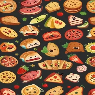 animated food