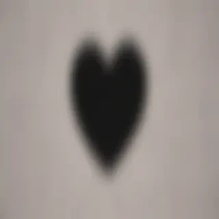 aesthetic black heart wallpaper