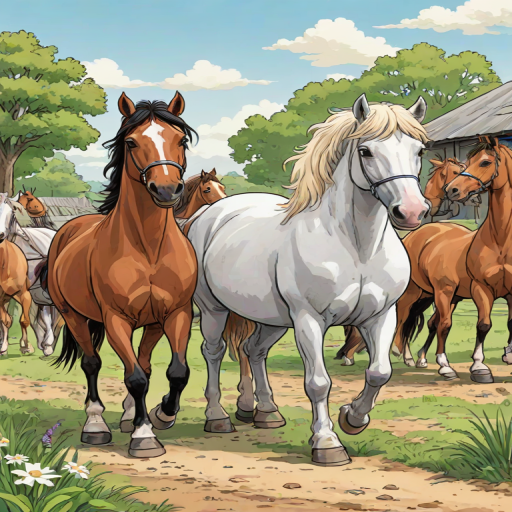 horses cartoon