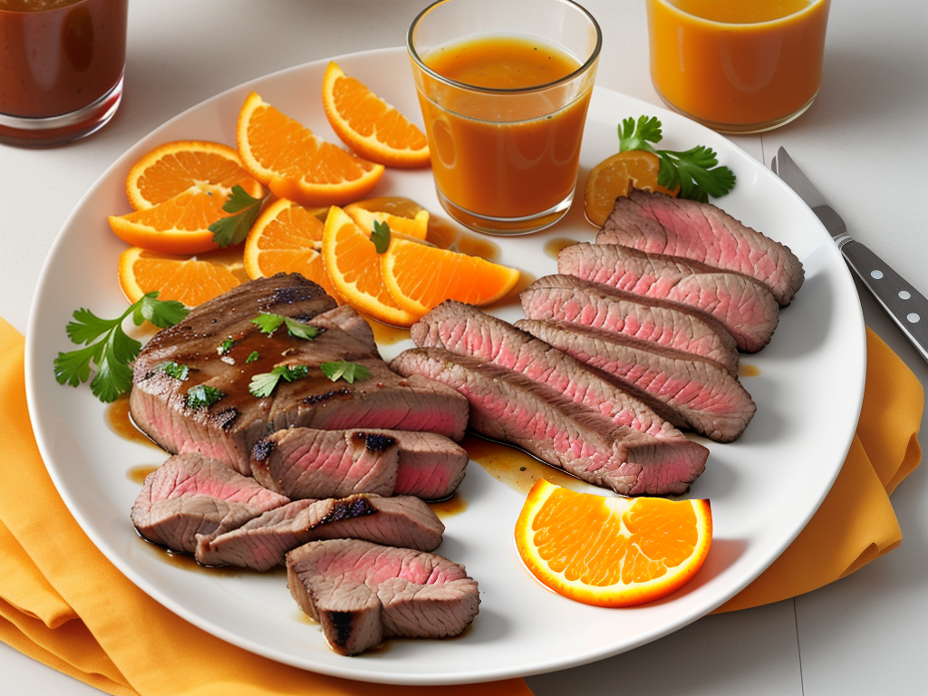 marinade steak in orange juice