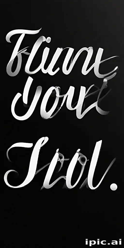 thank you in black and white