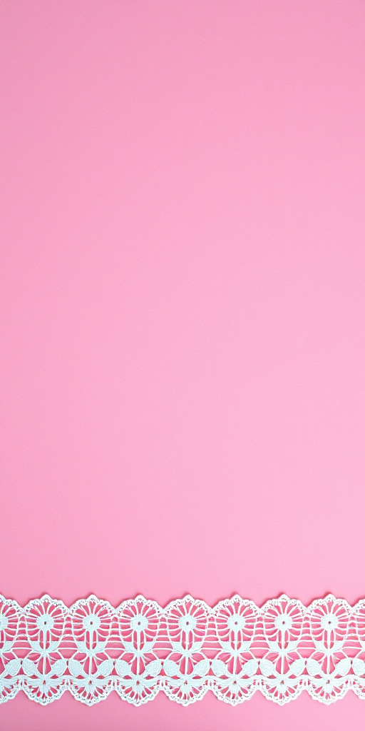 photograph of a textured pink background with a delicate lace trim at the bottom, using a DSLR camera set to f/5.6 aperture and ISO 100, 50mm lens, natural lighting, top-down view to enhance colors and details