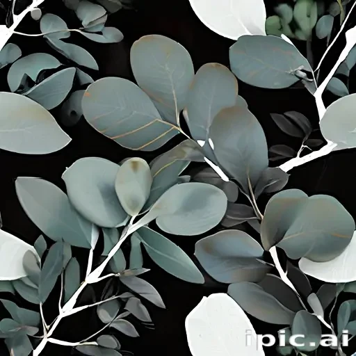 eucalyptus clipart black and white
