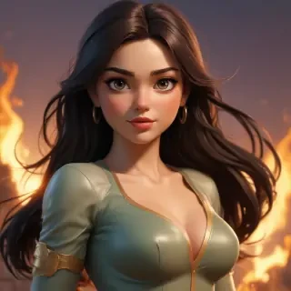 brunette cartoon characters