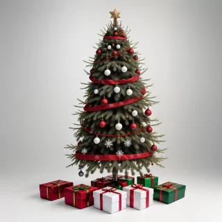 christmas tree white background