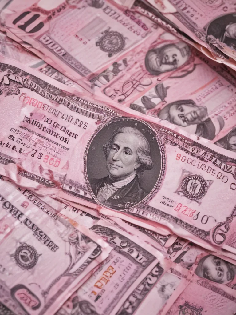 pink money background