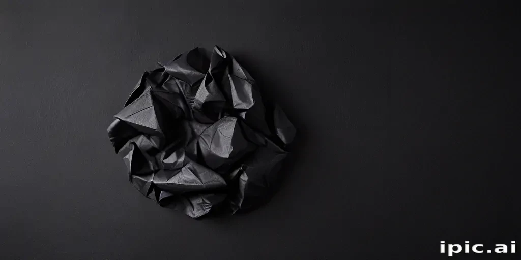 crumpled black paper