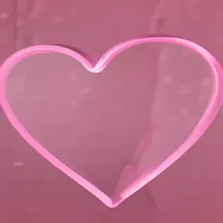 transparent pink heart