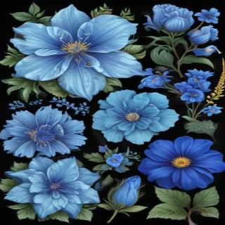 blue flower clip art