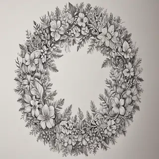 wreath drawing