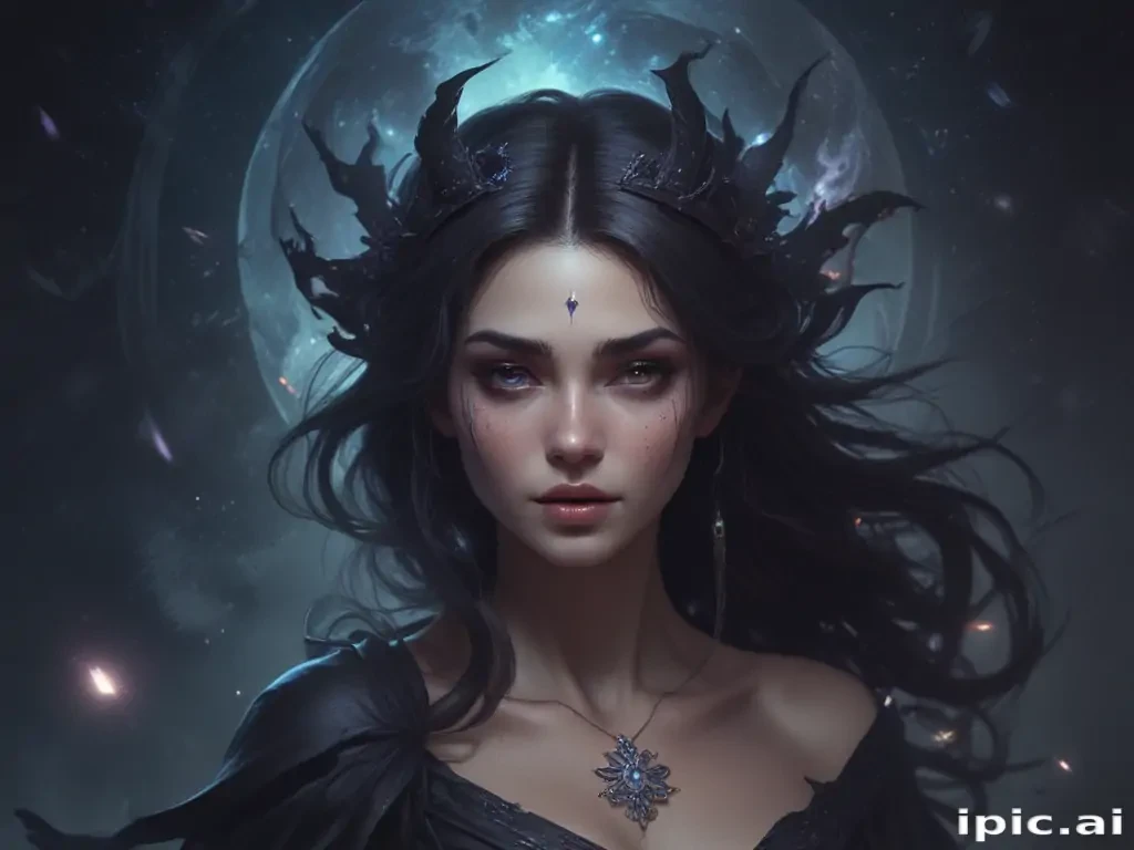 beautiful dark witch fantasy art