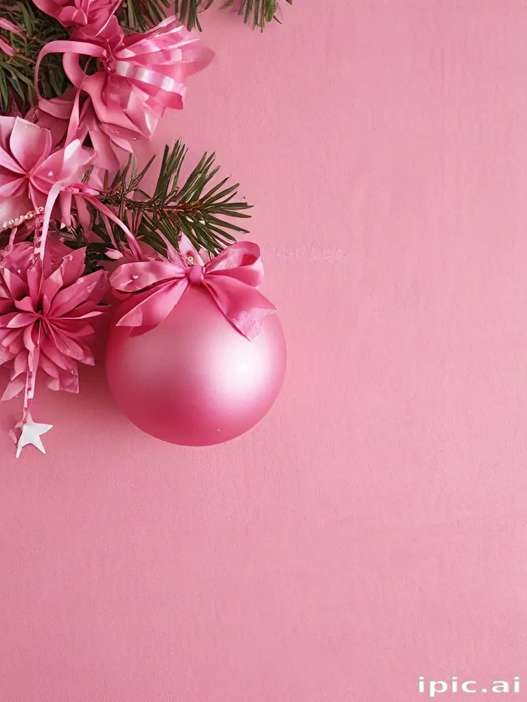 pink christmas desktop wallpaper