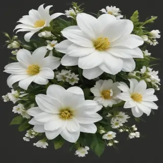 white flowers png transparent