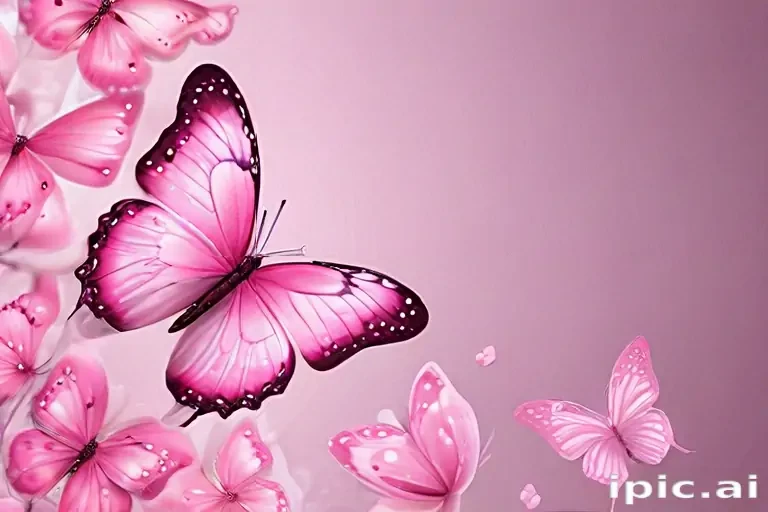 cute pink butterfly wallpaper