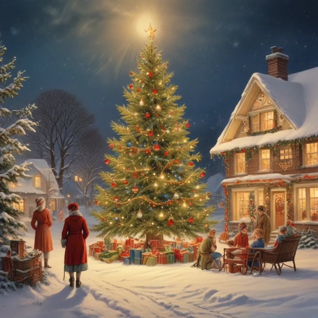 vintage christmas images to print