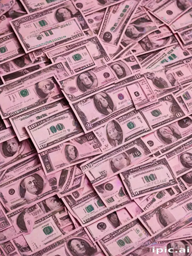 pink money background