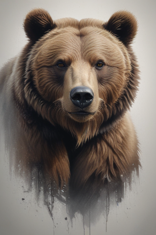 Majestic Portrait of a Grizzly Bear with Stunning Realistic Details