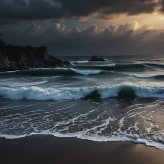 dark beach wallpaper