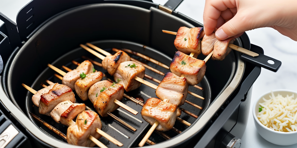 how long to cook chicken skewers in air fryer